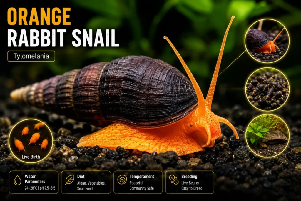 orange rabbit snail