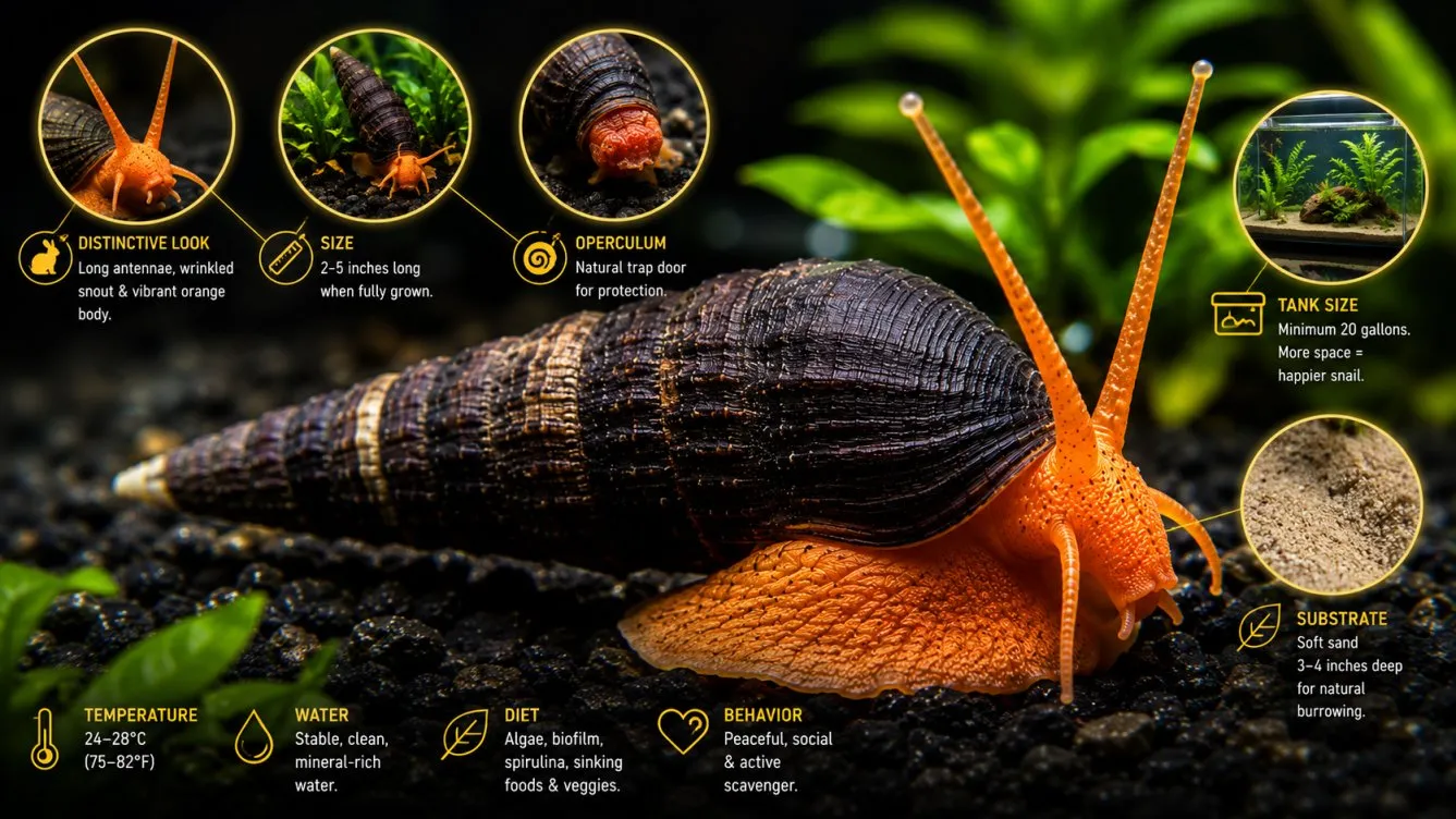 Orange rabbit snail care guide