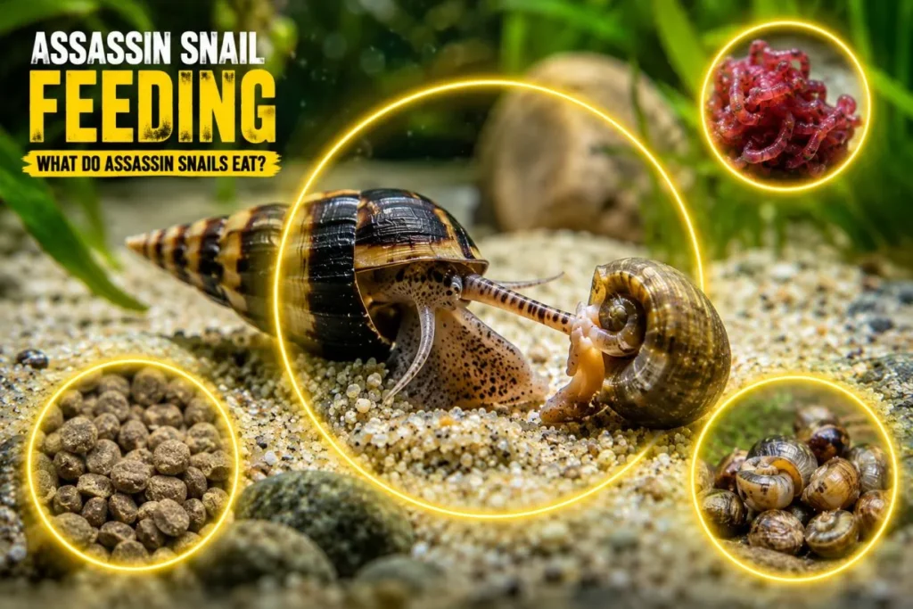 what does assassin snail eat