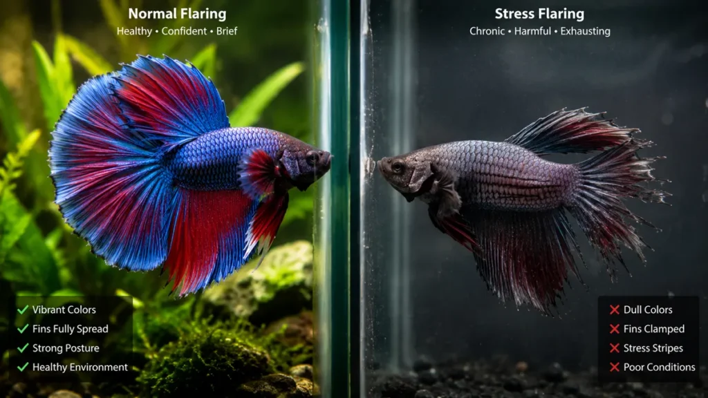 betta fish flare
