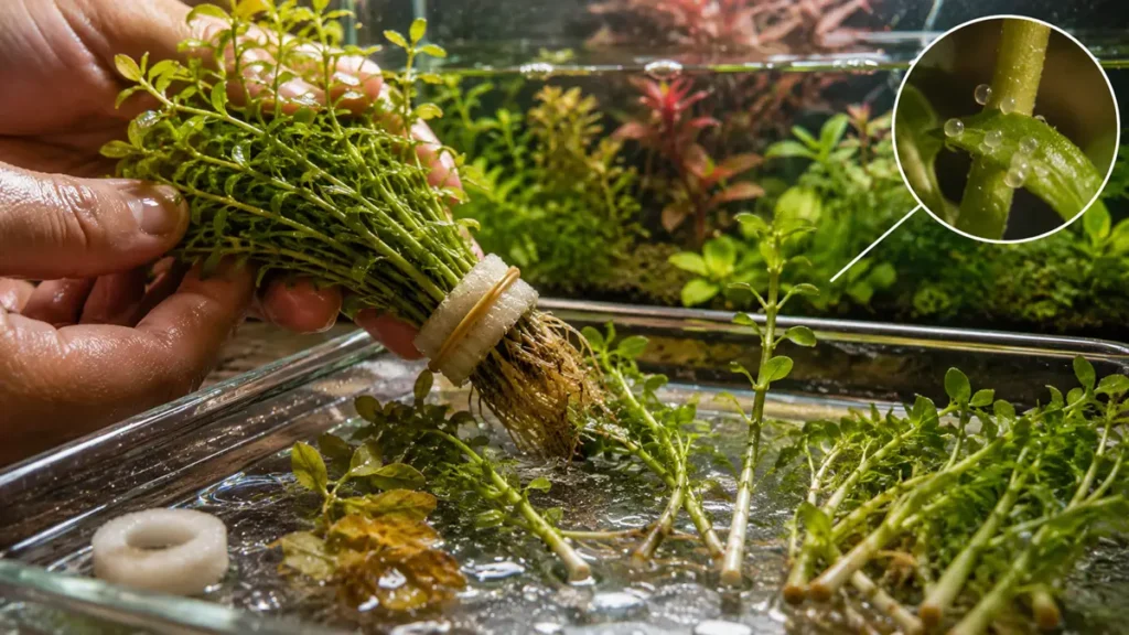 How to prepare plants for aquarium
