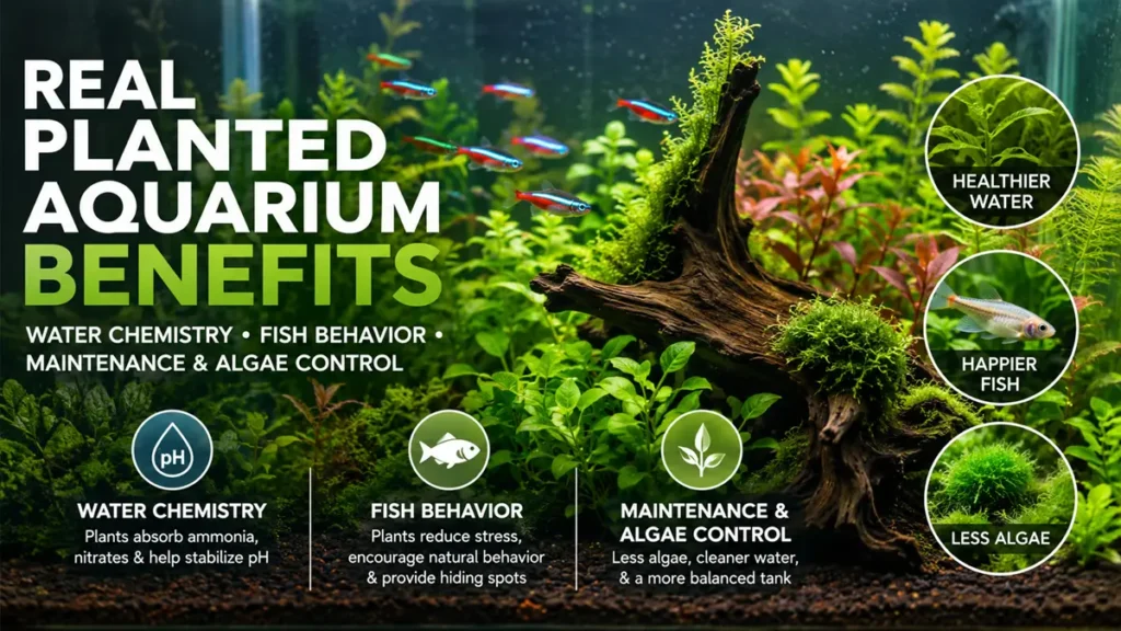 benefit of live plants in aquarium