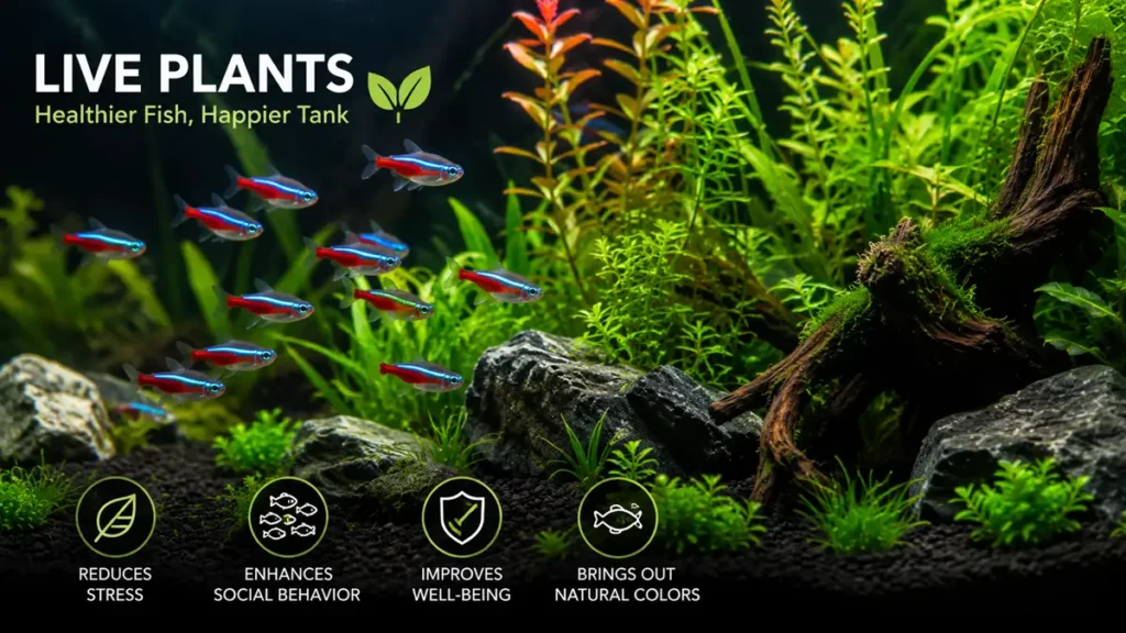 benefits of live plants in fish tank