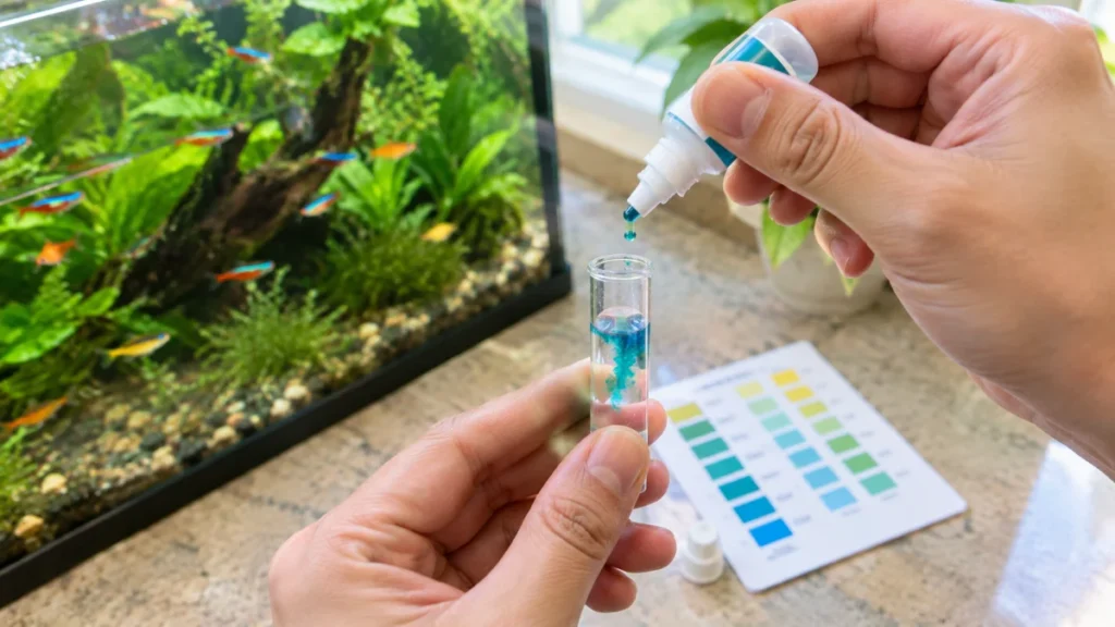 what is the best way and how to check ph level of water in aquarium at home?
