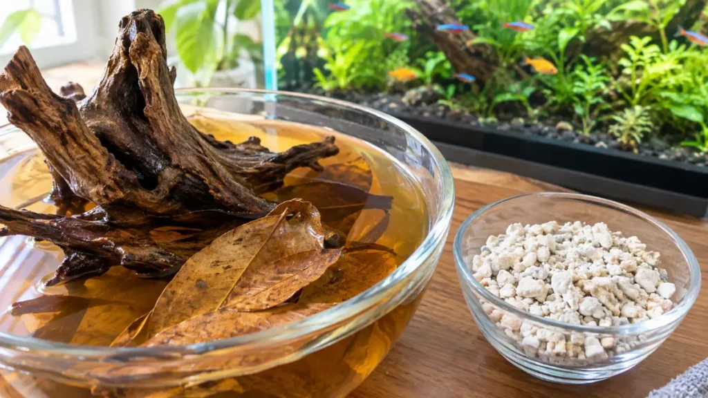 how to control water ph level in aquarium with natural ingredients?