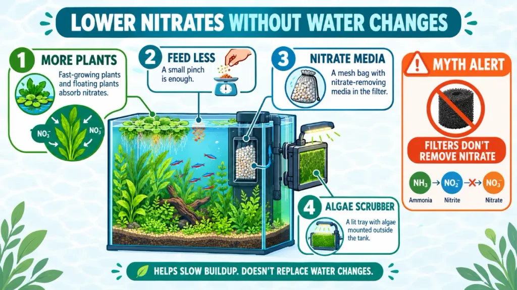 How to Reduce Nitrates in Aquarium Without Water Change?